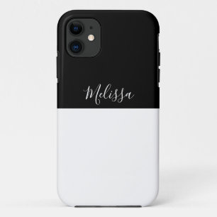 schwarz-weiß minimalistisches Modernes Case-Mate iPhone Hülle