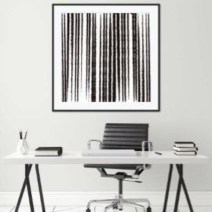 Schwarz-Weiß-Minimalistisches modernes Kunstprint Poster