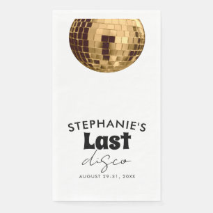 Schwarz-Weiß mit Gold Letzte Disco Serviette