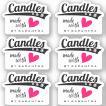 Schwarz-Weiß mit Liebe Rosa Herzkerzen