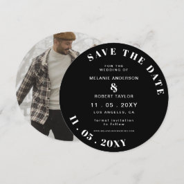 Schwarz-Weiß-Mod-Foto Rette Save the Date