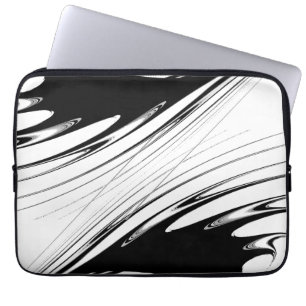 Schwarz-Weiß Modern Laptopschutzhülle