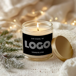 Schwarz-Weiß-Modern-Logo Rechteckiger Aufkleber