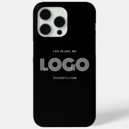 Schwarz-Weiß-Modern-Rechtecklogo Case-Mate iPhone Hülle