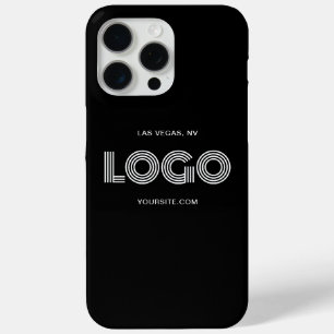 Schwarz-Weiß-Modern-Rechtecklogo Case-Mate iPhone Hülle