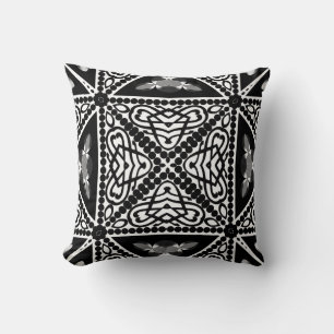 Schwarz-Weiß-Modern-Tribal-Kissen Kissen