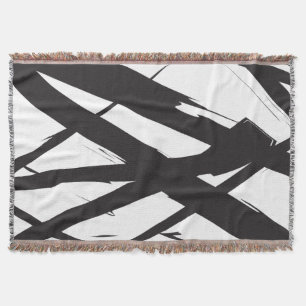 Schwarz-Weiß-Moderne Abstrakte Kunstlinie dekorier Decke