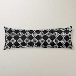Schwarz-Weiß-Moderne Art Deco Kissen