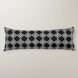 Schwarz-Weiß-Moderne Art Deco Kissen