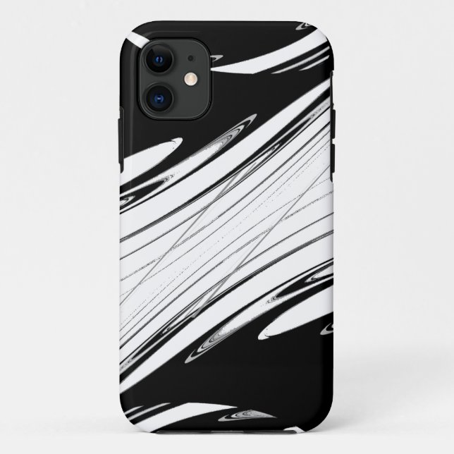 Schwarz-Weiß-Moderne Case-Mate iPhone Hülle (Rückseite)