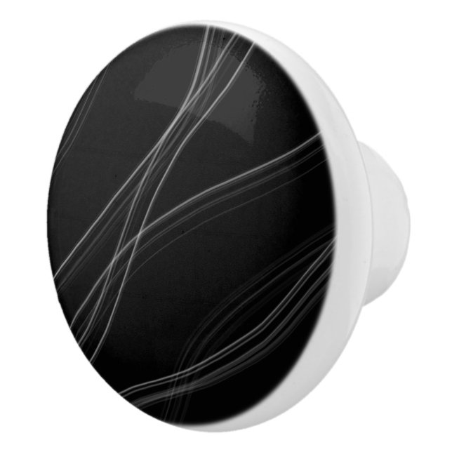 Schwarz-Weiß-moderne Design-Rund-Kabinettknöpfe Keramikknauf (Rechts)
