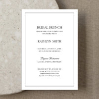 Schwarz-Weiß-Moderne, einfache Border Bridal Brunc