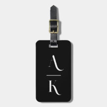 Schwarz-Weiß-Moderne elegante Monogramm