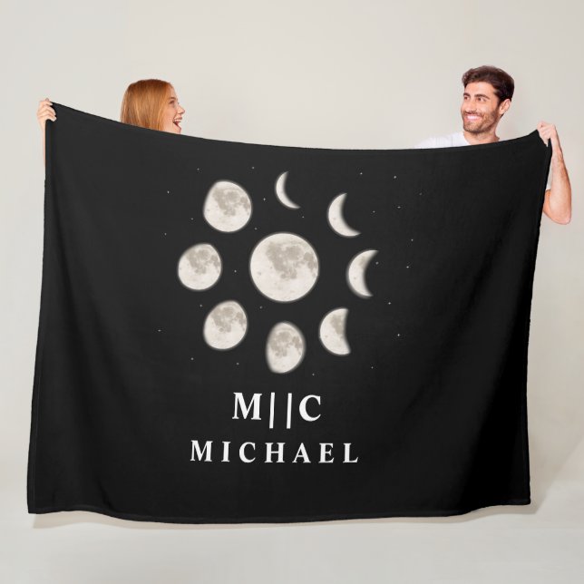 Schwarz-Weiß-Moderne Fleecedecke (Beispiel)