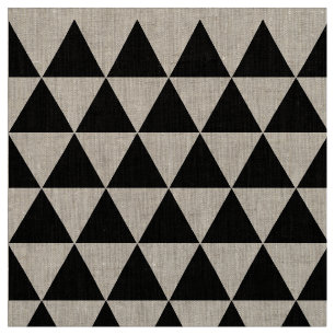 Schwarz-weiß moderne geometrische, rustikale Dekor Stoff