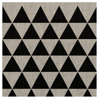 Schwarz-weiß moderne geometrische, rustikale Dekor Stoff