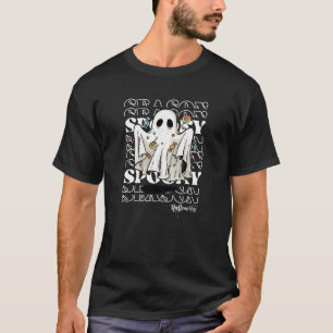 Schwarz-Weiß Moderne Halloween-Hakenkreuz T-Shirt