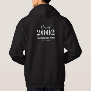 Schwarz-Weiß-Moderne-Klassentreffen-Partygeschenk Hoodie