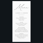 Schwarz-Weiß-Moderne klassische Hochzeitsveranstal Menükarte<br><div class="desc">Elegantes und modernes,  minimalistisches Menü in Schwarz und Weiß. Vollständig anpassbares Menü für Ihre Hochzeit oder Veranstaltung.</div>