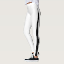 Schwarz-Weiß-Moderne Leggings