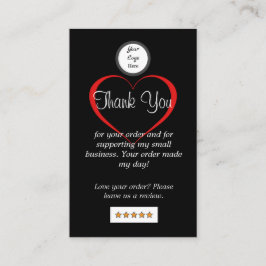 Schwarz/Weiß Moderne Minimalistisch Danke Visitenkarte