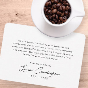 Schwarz-Weiß-Moderne Minimalistische Einfache Beer Dankeskarte