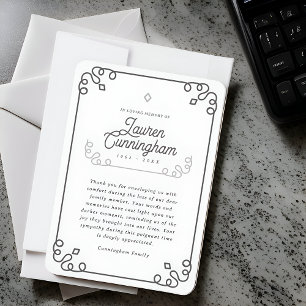 Schwarz-Weiß-Moderne Minimalistische Einfache Beer Dankeskarte