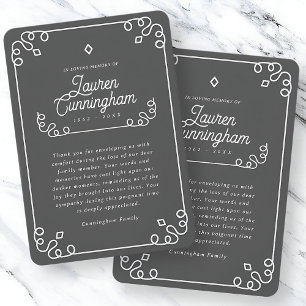 Schwarz-Weiß-Moderne Minimalistische Einfache Beer Dankeskarte