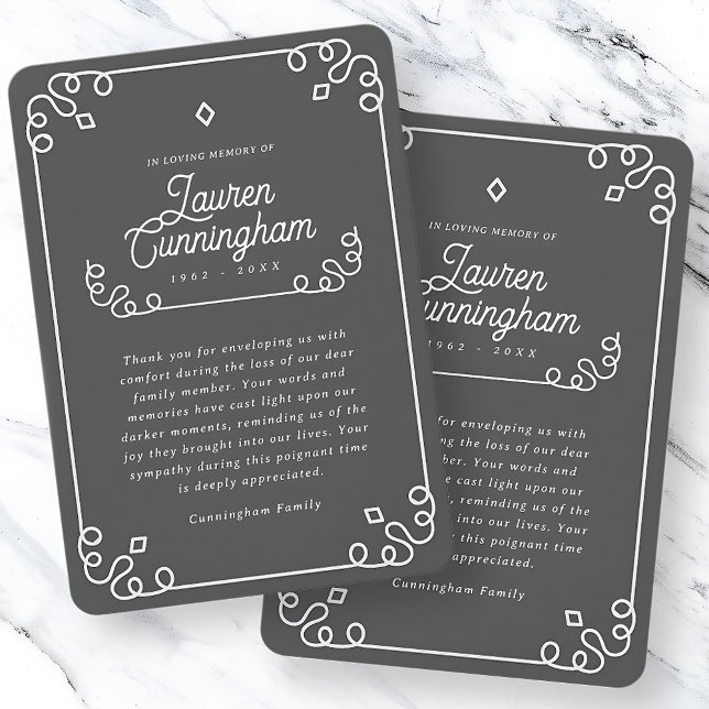 Schwarz-Weiß-Moderne Minimalistische Einfache Beer Dankeskarte (Von Creator hochgeladen)