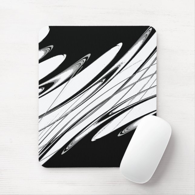 Schwarz-Weiß-Moderne Mousepad (Mit Mouse)