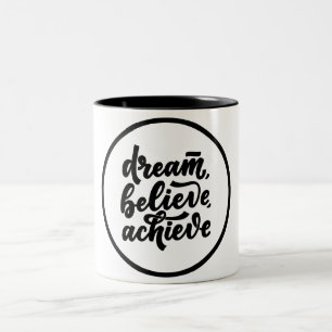 Schwarz-Weiß-Moderne Schrift Inspirative Tasse