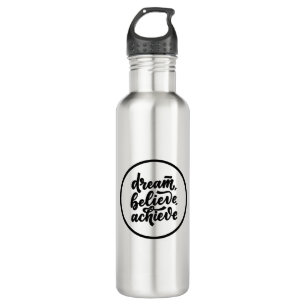 Schwarz-Weiß-Moderne Schrift Inspirative Tasse Edelstahlflasche