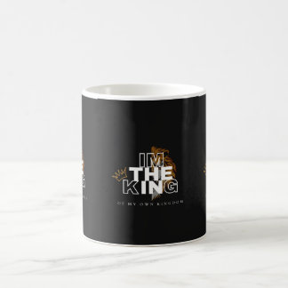 Schwarz-Weiß-Moderne The King"-Tasse Kaffeetasse