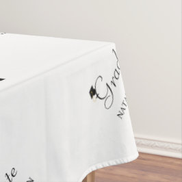 Schwarz-weiß Moderner Eleganter Abschluss Tischdecke