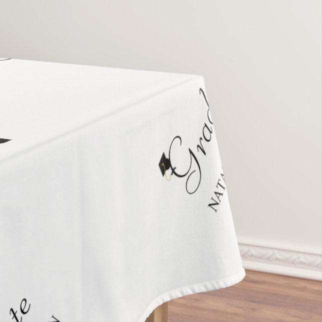 Schwarz-weiß Moderner Eleganter Abschluss Tischdecke (Beispiel)