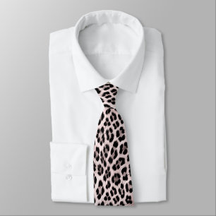 Schwarz-weiß Monochrom, Leopardenmuster Krawatte