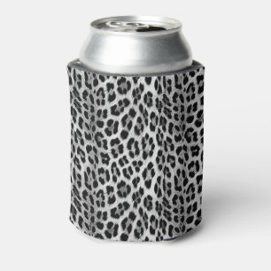 Schwarz-Weiß-Monochrome, Leopardenmuster Dosenkühler