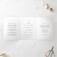 Schwarz-Weiß-Monogramm-Elegant-Hochzeit