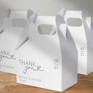 Schwarz-Weiß-Monogramm-Hochzeit Geschenkschachtel