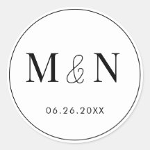 Schwarz-Weiß-Monogramm-Hochzeit