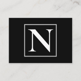 Schwarz-Weiß-Monogramm Visitenkarte