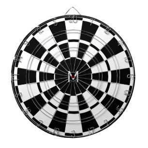 Schwarz & Weiß Monogrammiert Dartscheibe