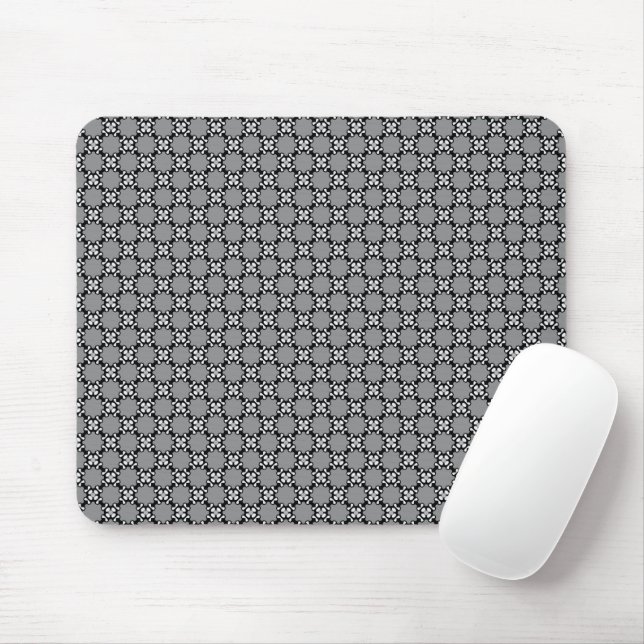 Schwarz-Weiß-Mosaik Mousepad (Mit Mouse)