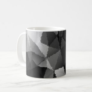 Schwarz-weiß-Mosaikmuster Kaffeetasse