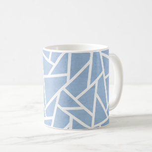 Schwarz-Weiß-Mosaikmuster Kaffeetasse