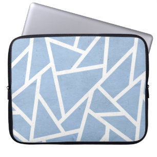 Schwarz-Weiß-Mosaikmuster Laptopschutzhülle
