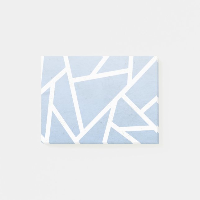Schwarz-Weiß-Mosaikmuster Post-it Klebezettel (Vorderseite)