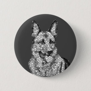 Schwarz-Weiß-Mosaikschaltfläche Button