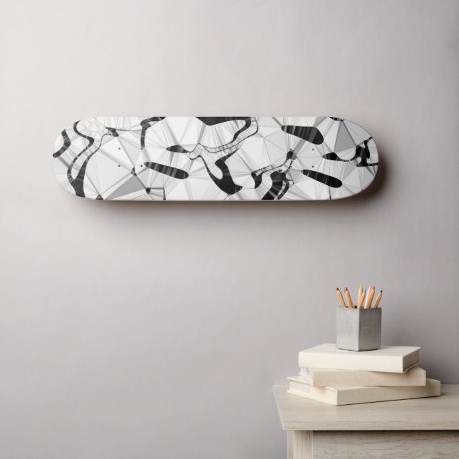 Schwarz-Weiß-Motion-Skateboard Skateboard (Wandkunst (Horz))