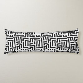 Schwarz-Weiß-Motiv | Geometrisches Muster Seitenschläferkissen